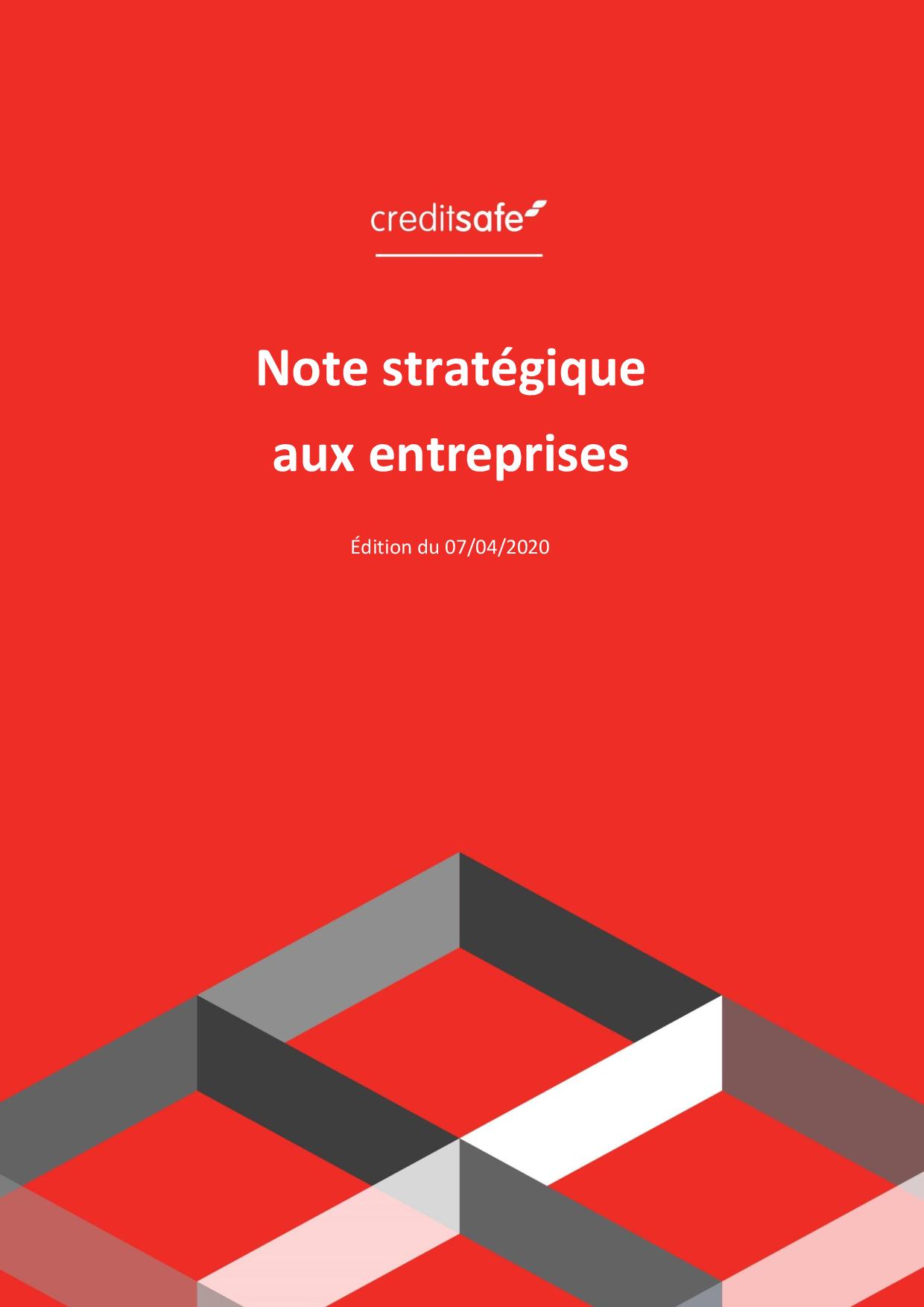Couverture Note stratégique aux entreprises