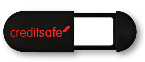 webcamcover met Creditsafe logo